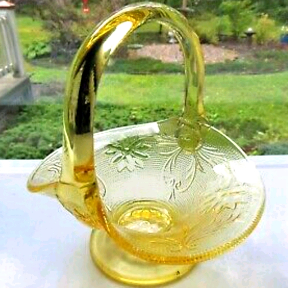Signed Glass Basket